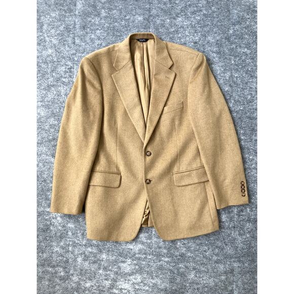Bill Blass blazer Camel hair tan beige men coat 40R - Picture 1 of 11